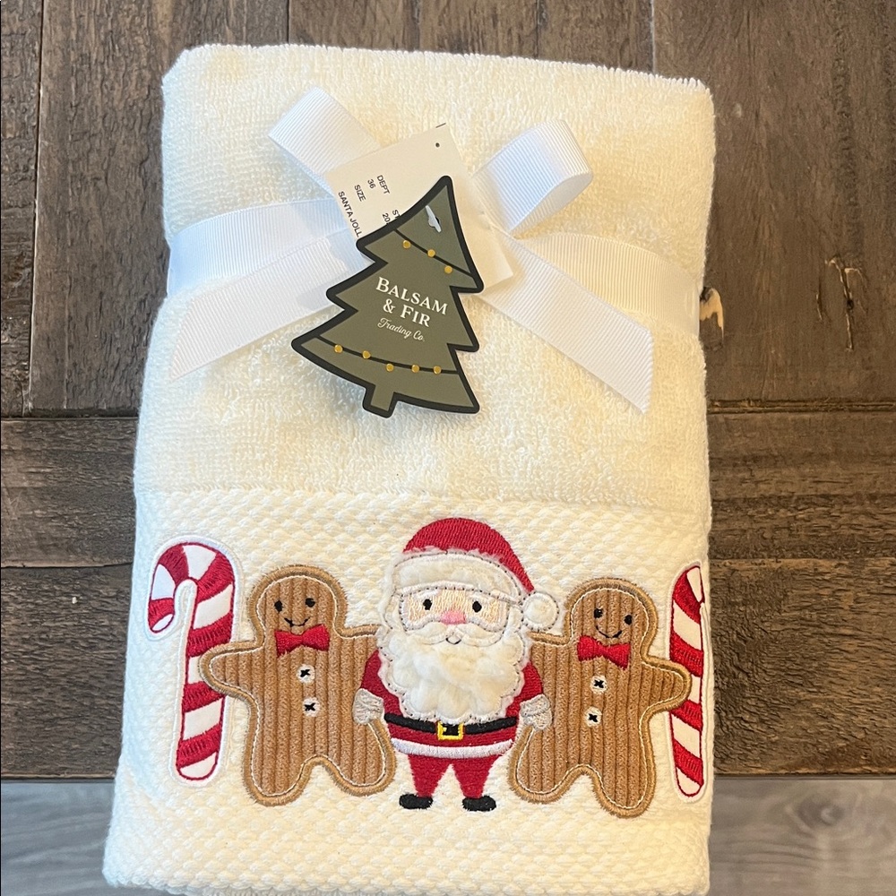 Festive Santa and Gingerbread Towel Set